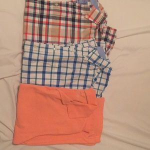 2 long sleeve Dress shirts/1 short sleeve polo